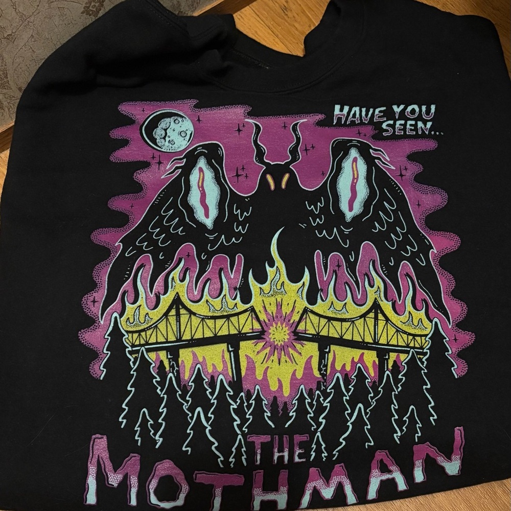 Black Mothman Graphic Sweatshirt from Murder Apparel